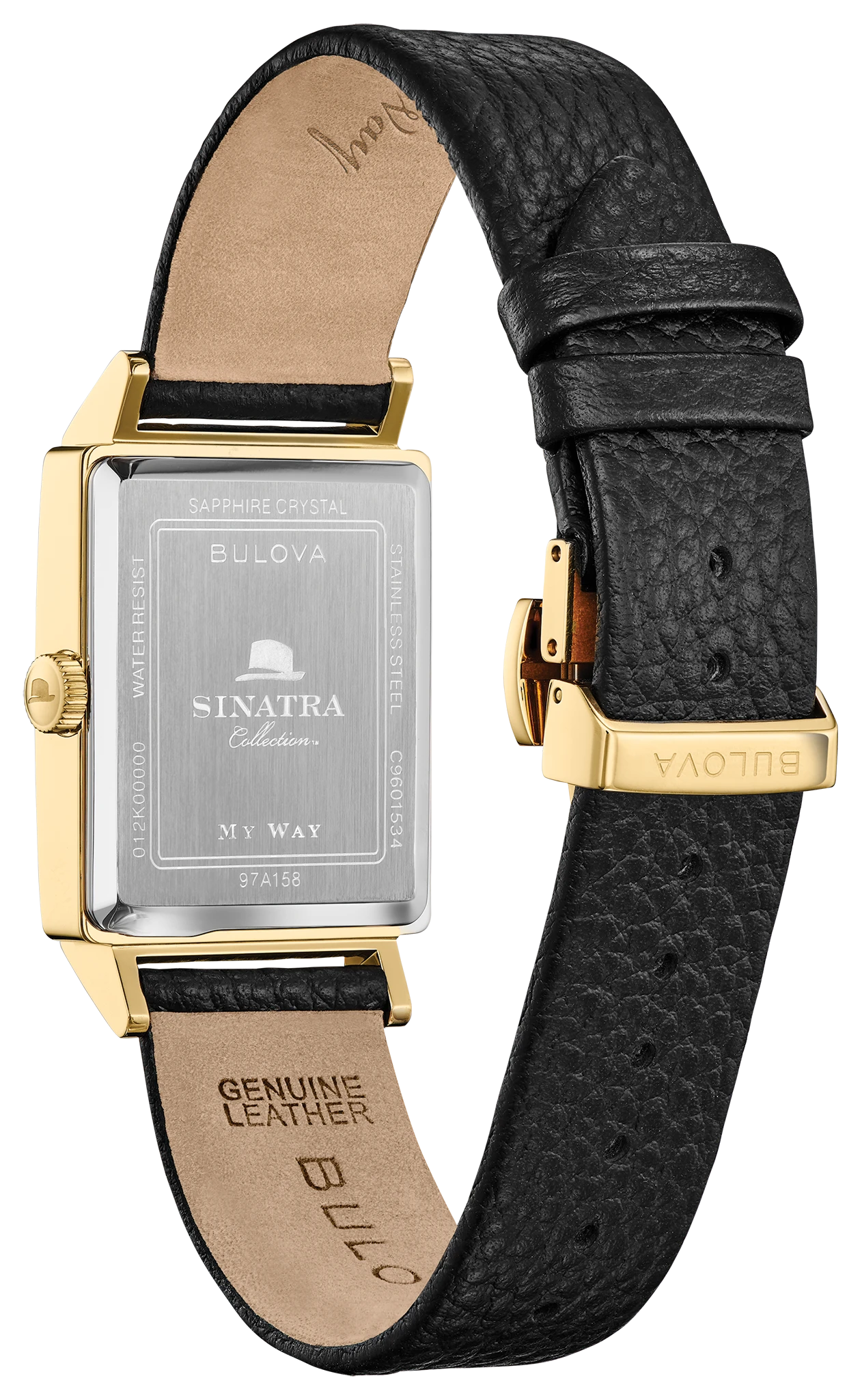 Silver-Tone Dial Leather Strap My Way 97A158 | Bulova